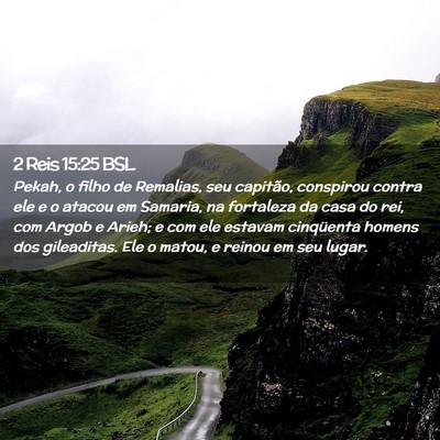 Picture 02 - 2 Reis 15:25 BSL - Pekah, o filho de Remalias, seu capitão, - Bible Verse Picture