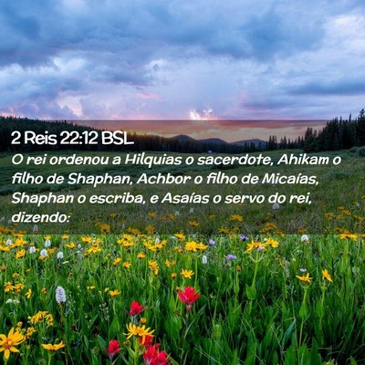 Picture 02 - 2 Reis 22:12 BSL - O rei ordenou a Hilquias o sacerdote, Ahikam o - Bible Verse Picture