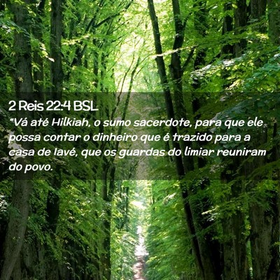 Picture 02 - 2 Reis 22:4 BSL - “Vá até Hilkiah, o sumo sacerdote, para que - Bible Verse Picture