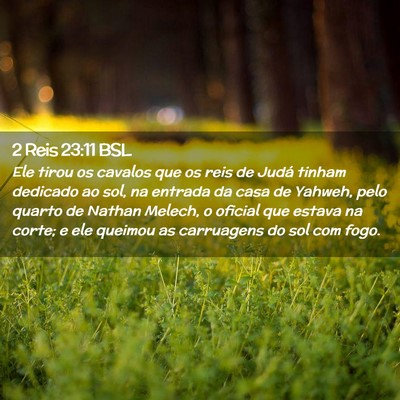Picture 02 - 2 Reis 23:11 BSL - Ele tirou os cavalos que os reis de Judá tinham - Bible Verse Picture