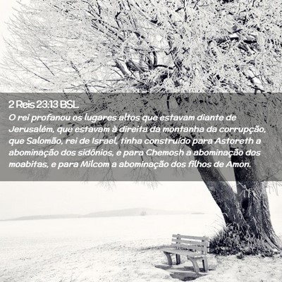 Picture 02 - 2 Reis 23:13 BSL - O rei profanou os lugares altos que estavam - Bible Verse Picture