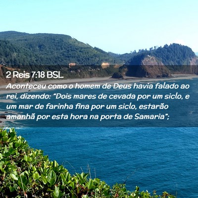 Picture 02 - 2 Reis 7:18 BSL - Aconteceu como o homem de Deus havia falado ao - Bible Verse Picture