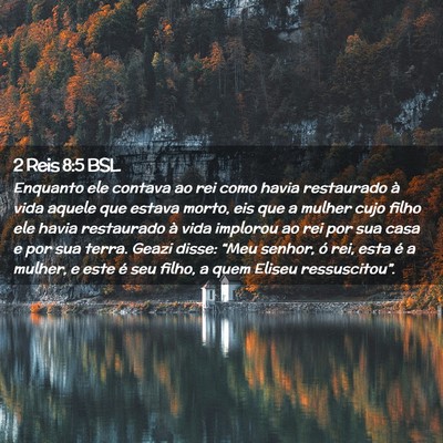 Picture 02 - 2 Reis 8:5 BSL - Enquanto ele contava ao rei como havia restaurado - Bible Verse Picture