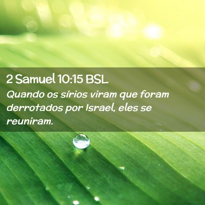 Picture 02 - 2 Samuel 10:15 BSL - Quando os sírios viram que foram derrotados por - Bible Verse Picture
