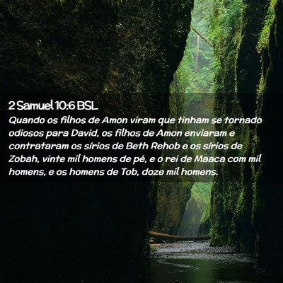 Picture 02 - 2 Samuel 10:6 BSL - Quando os filhos de Amon viram que tinham se - Bible Verse Picture