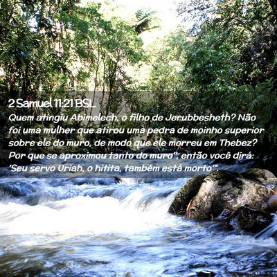 Picture 02 - 2 Samuel 11:21 BSL - Quem atingiu Abimelech, o filho de Jerubbesheth? - Bible Verse Picture
