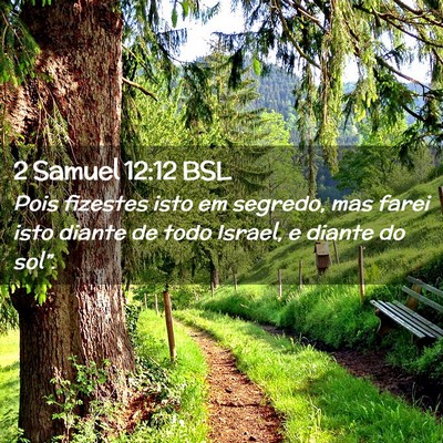 Picture 02 - 2 Samuel 12:12 BSL - Pois fizestes isto em segredo, mas farei isto - Bible Verse Picture