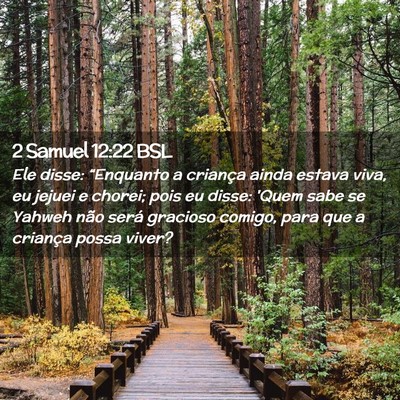 Picture 02 - 2 Samuel 12:22 BSL - Ele disse: “Enquanto a criança ainda estava - Bible Verse Picture