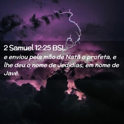 Picture 02 - 2 Samuel 12:25 BSL - e enviou pela mão de Natã o profeta, e lhe deu - Bible Verse Picture