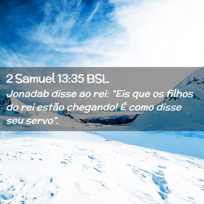 Picture 02 - 2 Samuel 13:35 BSL - Jonadab disse ao rei: “Eis que os filhos do rei - Bible Verse Picture
