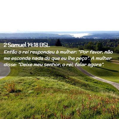 Picture 02 - 2 Samuel 14:18 BSL - Então o rei respondeu à mulher: “Por favor, - Bible Verse Picture