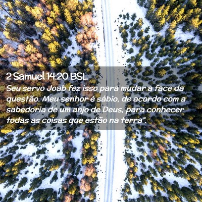 Picture 02 - 2 Samuel 14:20 BSL - Seu servo Joab fez isso para mudar a face da - Bible Verse Picture