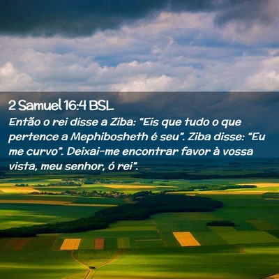 Picture 02 - 2 Samuel 16:4 BSL - Então o rei disse a Ziba: “Eis que tudo o que - Bible Verse Picture