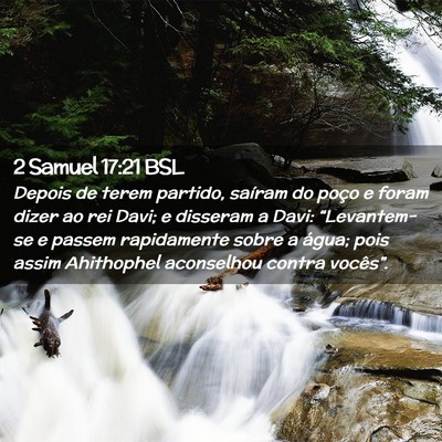 Picture 02 - 2 Samuel 17:21 BSL - Depois de terem partido, saíram do poço e foram - Bible Verse Picture