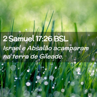 Picture 02 - 2 Samuel 17:26 BSL - Israel e Absalão acamparam na terra de - Bible Verse Picture