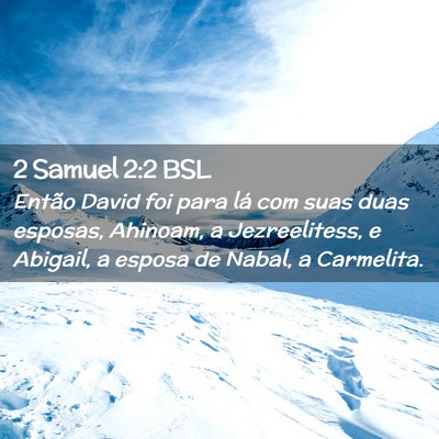Picture 02 - 2 Samuel 2:2 BSL - Então David foi para lá com suas duas esposas, - Bible Verse Picture