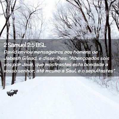 Picture 02 - 2 Samuel 2:5 BSL - David enviou mensageiros aos homens de Jabesh - Bible Verse Picture