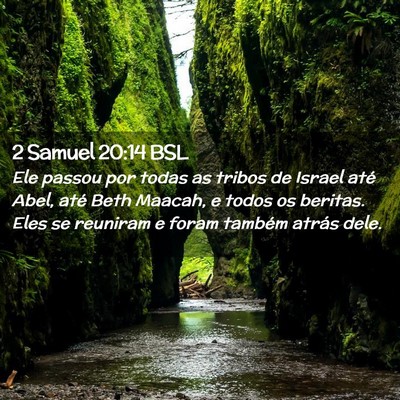 Picture 02 - 2 Samuel 20:14 BSL - Ele passou por todas as tribos de Israel até - Bible Verse Picture