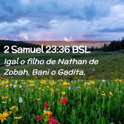 Picture 02 - 2 Samuel 23:36 BSL - Igal o filho de Nathan de Zobah, Bani o - Bible Verse Picture