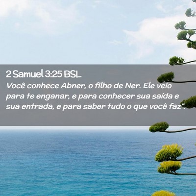 Picture 02 - 2 Samuel 3:25 BSL - Você conhece Abner, o filho de Ner. Ele veio - Bible Verse Picture