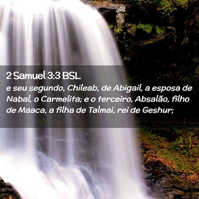 Picture 02 - 2 Samuel 3:3 BSL - e seu segundo, Chileab, de Abigail, a esposa de - Bible Verse Picture