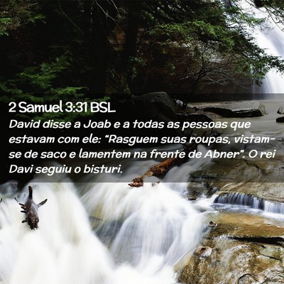 Picture 02 - 2 Samuel 3:31 BSL - David disse a Joab e a todas as pessoas que - Bible Verse Picture