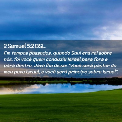 Picture 02 - 2 Samuel 5:2 BSL - Em tempos passados, quando Saul era rei sobre - Bible Verse Picture
