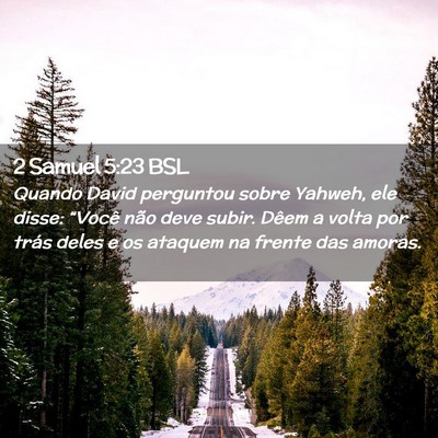 Picture 02 - 2 Samuel 5:23 BSL - Quando David perguntou sobre Yahweh, ele disse: - Bible Verse Picture