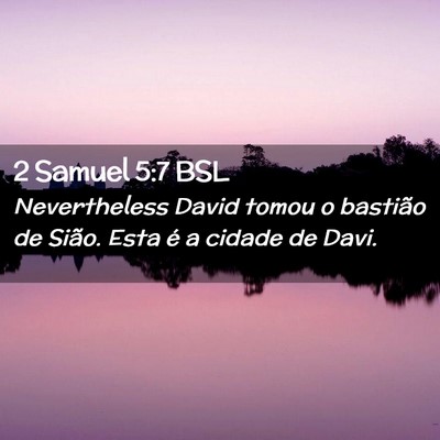 Picture 02 - 2 Samuel 5:7 BSL - Nevertheless David tomou o bastião de Sião. - Bible Verse Picture