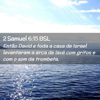Picture 02 - 2 Samuel 6:15 BSL - Então David e toda a casa de Israel levantaram a - Bible Verse Picture