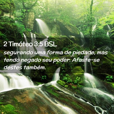 Picture 02 - 2 Timóteo 3:5 BSL - segurando uma forma de piedade, mas tendo negado - Bible Verse Picture