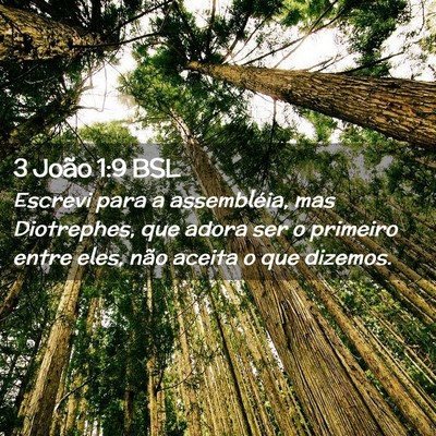 Picture 02 - 3 João 1:9 BSL - Escrevi para a assembléia, mas Diotrephes, que - Bible Verse Picture