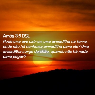 Picture 02 - Amós 3:5 BSL - Pode uma ave cair em uma armadilha na terra, onde - Bible Verse Picture