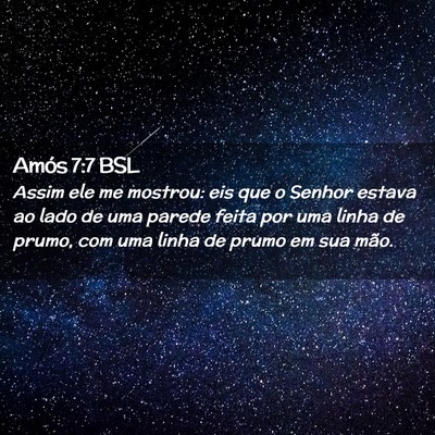Picture 02 - Amós 7:7 BSL - Assim ele me mostrou: eis que o Senhor estava ao - Bible Verse Picture