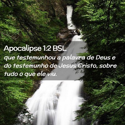 Picture 02 - Apocalipse 1:2 BSL - que testemunhou a palavra de Deus e do testemunho - Bible Verse Picture