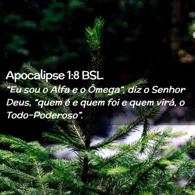Picture 02 - Apocalipse 1:8 BSL - “Eu sou o Alfa e o Ômega“, diz o Senhor - Bible Verse Picture