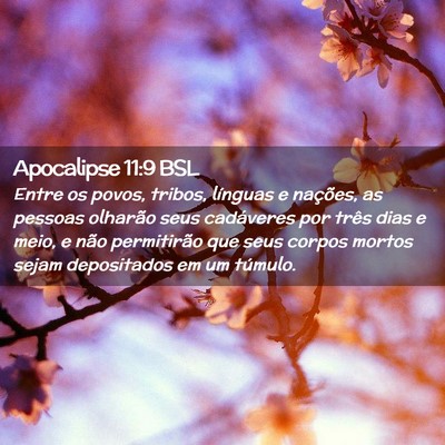 Picture 02 - Apocalipse 11:9 BSL - Entre os povos, tribos, línguas e nações, as - Bible Verse Picture