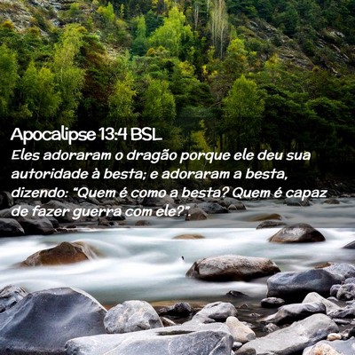 Picture 02 - Apocalipse 13:4 BSL - Eles adoraram o dragão porque ele deu sua - Bible Verse Picture