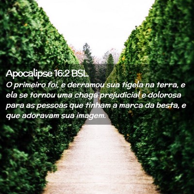 Picture 02 - Apocalipse 16:2 BSL - O primeiro foi, e derramou sua tigela na terra, e - Bible Verse Picture