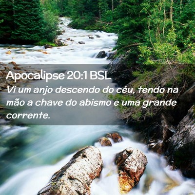 Picture 02 - Apocalipse 20:1 BSL - Vi um anjo descendo do céu, tendo na mão a - Bible Verse Picture