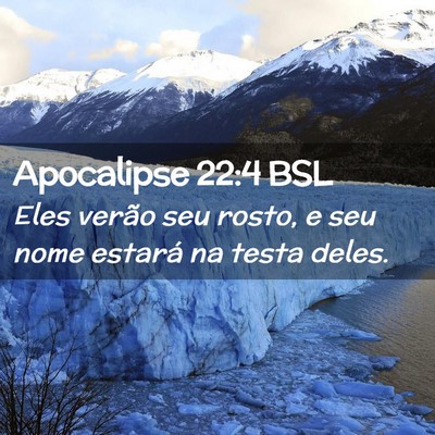 Picture 02 - Apocalipse 22:4 BSL - Eles verão seu rosto, e seu nome estará na - Bible Verse Picture