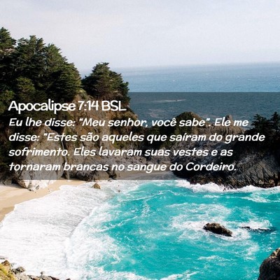 Picture 02 - Apocalipse 7:14 BSL - Eu lhe disse: “Meu senhor, você sabe”. Ele - Bible Verse Picture