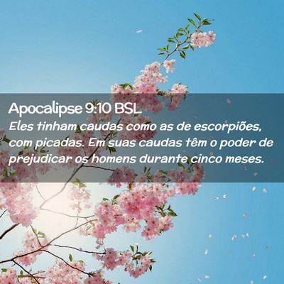 Picture 02 - Apocalipse 9:10 BSL - Eles tinham caudas como as de escorpiões, com - Bible Verse Picture