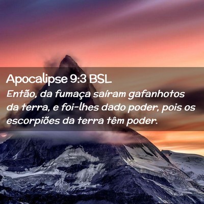 Picture 02 - Apocalipse 9:3 BSL - Então, da fumaça saíram gafanhotos da terra, e - Bible Verse Picture