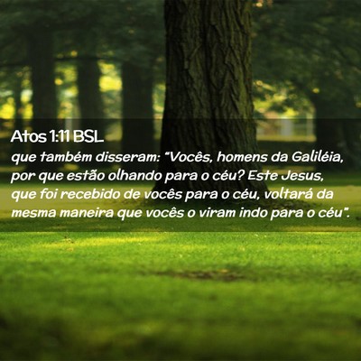 Picture 02 - Atos 1:11 BSL - que também disseram: “Vocês, homens da - Bible Verse Picture