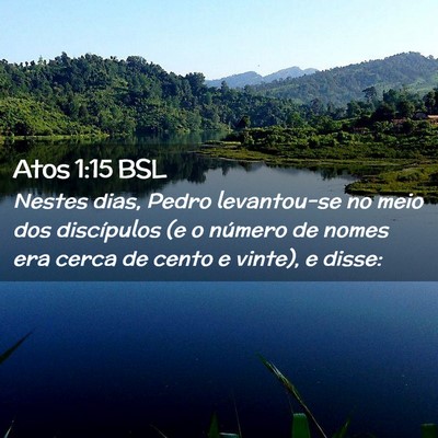 Picture 02 - Atos 1:15 BSL - Nestes dias, Pedro levantou-se no meio dos - Bible Verse Picture