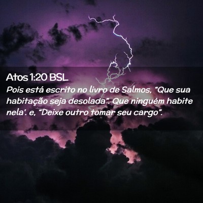 Picture 02 - Atos 1:20 BSL - Pois está escrito no livro de Salmos, “Que sua - Bible Verse Picture