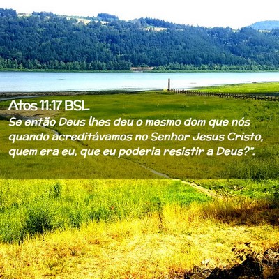Picture 02 - Atos 11:17 BSL - Se então Deus lhes deu o mesmo dom que nós - Bible Verse Picture