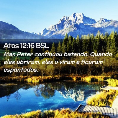 Picture 02 - Atos 12:16 BSL - Mas Peter continuou batendo. Quando eles abriram, - Bible Verse Picture
