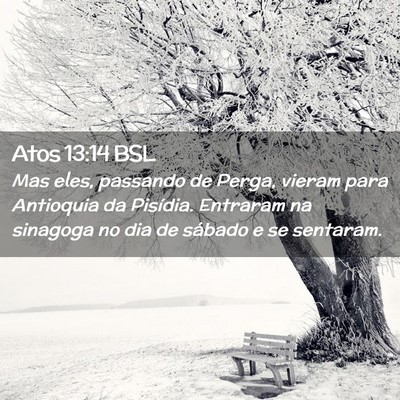 Picture 02 - Atos 13:14 BSL - Mas eles, passando de Perga, vieram para - Bible Verse Picture